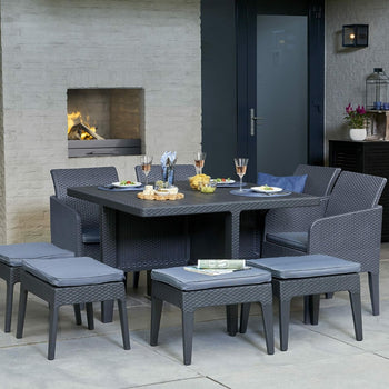 Keter Garden Furniture Keter Santiago 8 Seat Garden Furniture Set